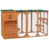PawHut Large Outdoor Cat House for 3 Kitties, Multi-Level Design with Big Hiding Areas, 2 Stories & Multiple Platforms Cat Condo, Orange