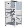 PawHut Outdoor Cat Enclosure Catio for Cats with Wheels, Weatherproof Catio with Multi-Level, Hammock for 1-3 cats up to 12lbs, Gray