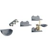 PawHut Cat Wall Shelves, with Hammock, Scratching Post, Steps, Platforms, Gray