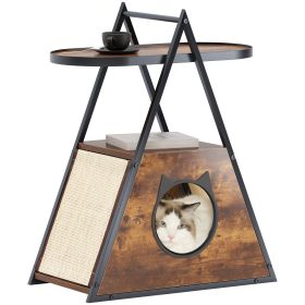 Vintage Cat Condo End Table â€“ Multi-Functional Cat House & Side Table