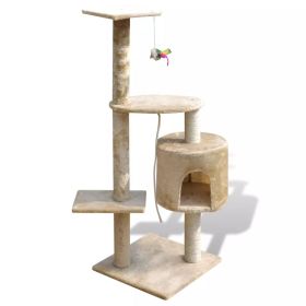 Cat Tree Scratching Post 45" 1 Condo Beige