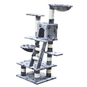 Car Play Tree 48 inch Gray with Paw Prints