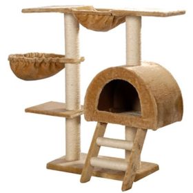 Cat Tree 41" Beige Plush