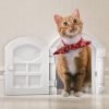 Cat Door Interior Door; No Noise Interior cat Door;  Indoor cat Door; cat Hole Door for Cats Up to 20 lbs; No-Flap Cat Door - Suitable for Any Door -