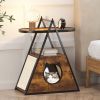 Vintage Cat Condo End Table â€“ Multi-Functional Cat House & Side Table