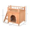 PawHut Nature's Haven Cat Treehouse, 2-Story Outdoor Sanctuary with Balcony