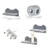 PawHut 4 Pcs Cat Wall Furniture Set in Gray for Climbing Resting and Playing