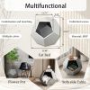 25.98"Modern Pet Furniture Cat Carrier Side Table, Sofa Side Table, Planter MDF Multifunctional Furniture, Cement Gray