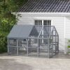 PawHut Outdoor Cat Enclosure with Condos, Canopy, Suspension Bridges, Platforms & Multiple Doors for 3-6 Cats, Gray