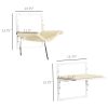 PawHut Modern Cat Wall Shelves 6PCs Steel Climbing Shelf Set Adjustable Height Activity Center with Platform Cream