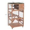 PawHut Catio, Outdoor Cat Enclosure House on Wheels with Hammock, Orange