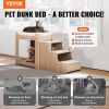Pet Bunk Bed with Stairs Dog/Cat Window Perch for Bedside Indoor Use