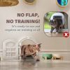 Cat Door Interior Door; No Noise Interior cat Door;  Indoor cat Door; cat Hole Door for Cats Up to 20 lbs; No-Flap Cat Door - Suitable for Any Door -