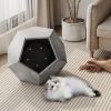 25.98'' Shaped Modern Pet Furniture Cat Kennel Side Table MDF Multi-Purpose Furniture