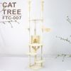 Floor to Ceiling Cat Tower with Adjustable Height(92-101 Inches), 7 Level Cat Climbing Tower with Cozy Hammock