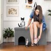 Cat Litter Box Enclosure Hidden Furniture with Urine Proof Litter Mat